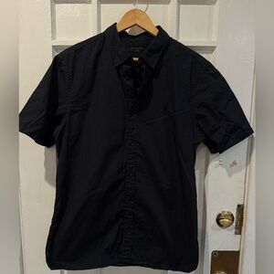 All Saints Black Casual Button Down Shirt